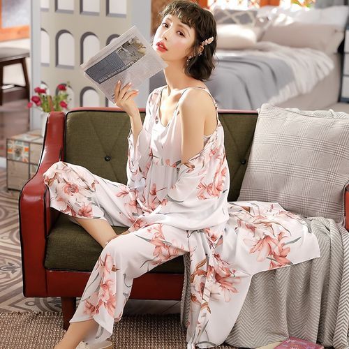 Shop Fashion Women's Pajamas 3 Pieces/lot Women Pajamas Sets