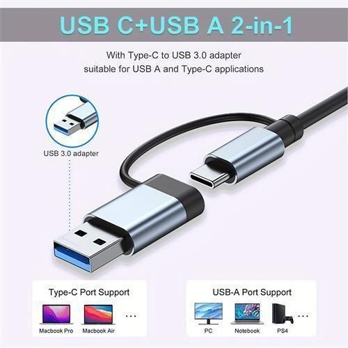 product_image_name-Fashion-Type-C To USB Hub 8-in-1 Docking Station With USB 3.0/USB2.0 Ports-2