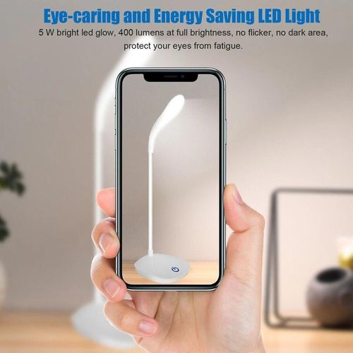 Generic LED Desk Light Dimmable Bedside Reading Night Lamp USB Rechargeable Touch Sensor - image 3