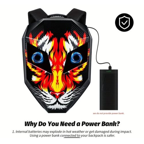 product_image_name-Generic-LED Knight Motorcycle Backpack with Programmable Eyes – Waterproof Hard Shell Smart Laptop Bag – Multicolored-5