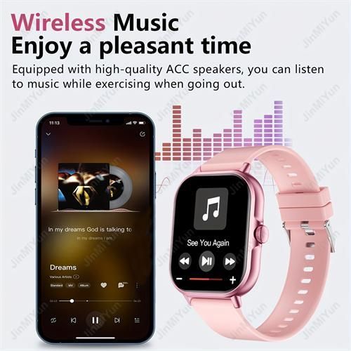 product_image_name-Generic-Latest High-Definition 2.01" Led Ultra-Clear Screen Bluetooth Call Smart Watch, Compatible With Android And Ios, Fitness Tracker - Pink-2