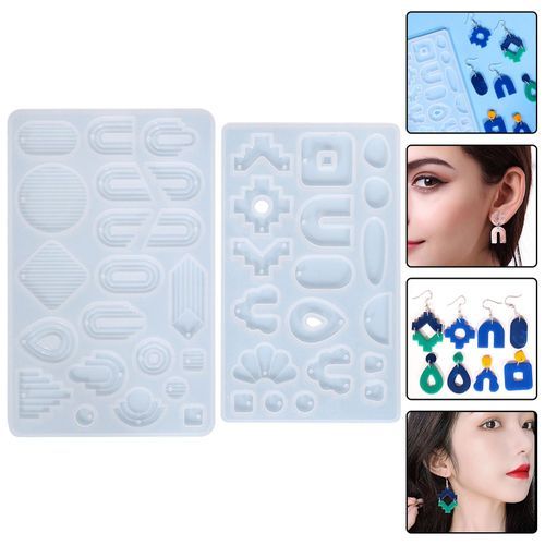 Shop Generic 103Pcs DIY Earring Resin Molds Kit Silicone Mold Epoxy Earring  Pendant Online