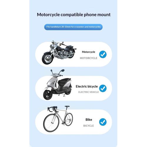 product_image_name-Generic-2 In 1 Motorcycle Phone Mount with Vibration Dampener & High-Speed Secure Lock, Anti-Theft Handlebar Cellphone Holder for Motorcycle Bike Bicycle Scooter ATV, for 4-7'' Smartphone-3