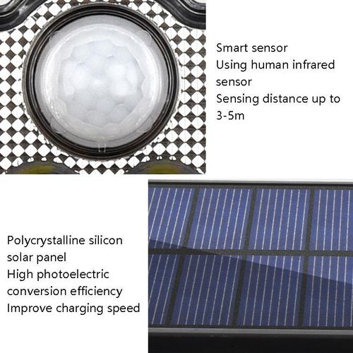 Generic Solar 3-Head Rotatable Wall Light Garden Light - image 5