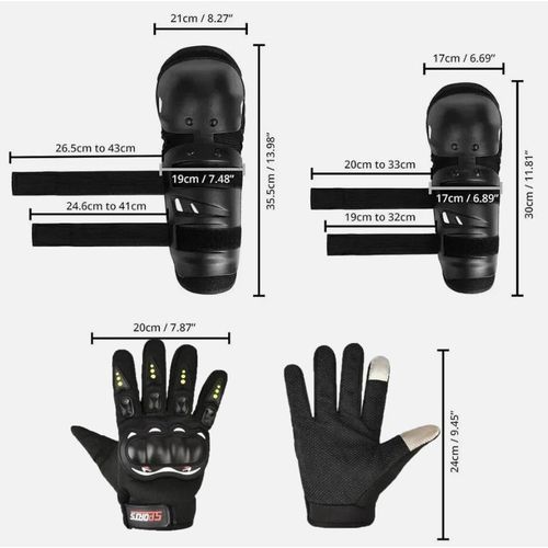 product_image_name-Generic-5PCS Protective Kneepads, Motor-Racing Guards With Clothing Gloves Full Finger Motorcycle Gloves Anti-slip Wear Gloves Tactical Training Glove,Biker Motorcycle Racing Elbow Knee Guard Protector-3