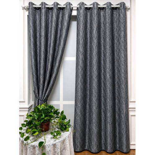 Generic Luxury Design Blackout Curtains Thick Fabric 100x270cm -Grey