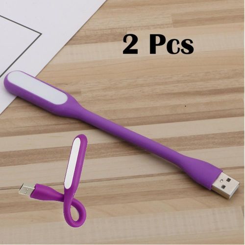 Generic 2Pcs Flexible Mini USB LED Lights For Power Bank Laptop/Notebook And Desktop Keyboard, USB Keyboard LED Light
