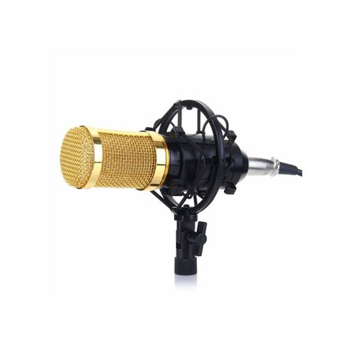 product_image_name-Generic-Condenser Microphone Kit with Mount and Pop Filter for Studio Recording Broadcasting BM-800 - A Set- Black-2