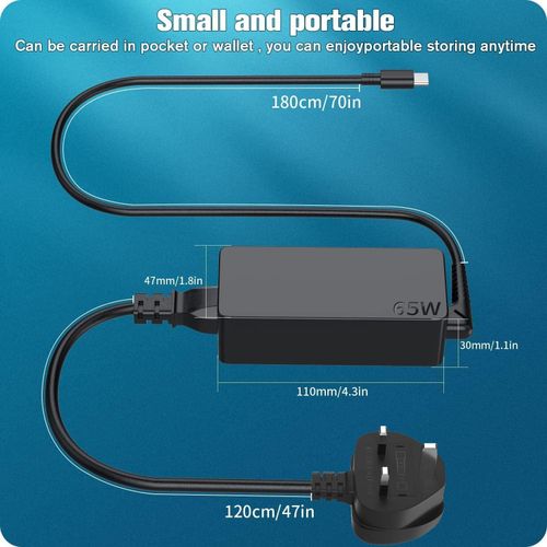 Lenovo 65W USB Type C Charger for ThinkPad & Yoga Laptops - image 7