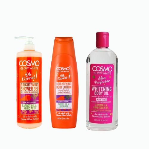 product_image_name-Cosmo-White Brightening Shower Gel 1000ml + Brightening Body Lotion 500ml + Whitening Body Oil 250ml-1