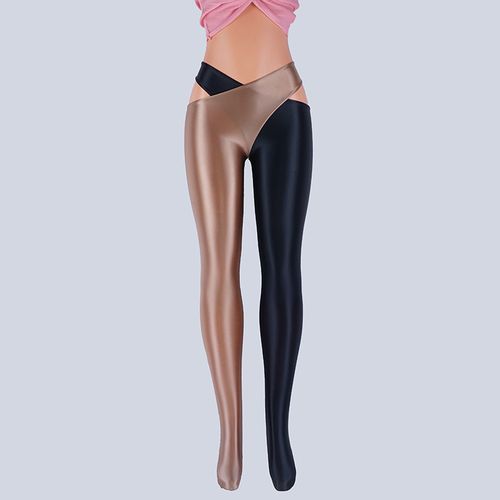 Shop Generic Sexy women cross workout Leggings Shiny Yoga pants Breathable  soft High waist Online