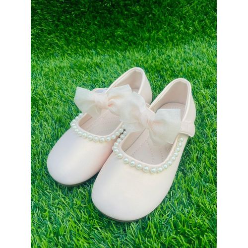 product_image_name-Other-Light Pink Girls’ Pearl Bow Princess Flats-1