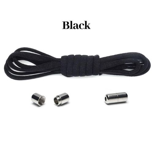 product_image_name-Generic-1 pair Elastic No-tie Shoelaces With Two Metal Eyelets, Suitable For Adults And The Elderly, Elastic Shoelaces-1