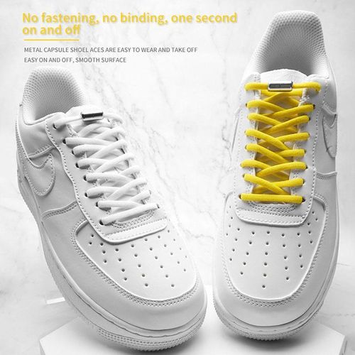 product_image_name-Generic-1 pair Elastic No-tie Shoelaces With Two Metal Eyelets, Suitable For Adults And The Elderly, Elastic Shoelaces-2