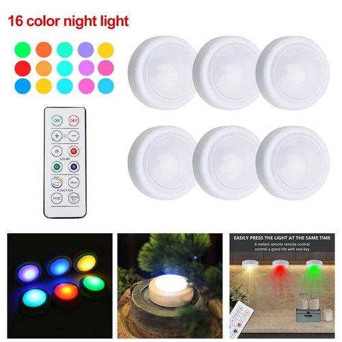 product_image_name-Generic-6pcs LED night light with remote control, 13 dimmable RGB colors-5