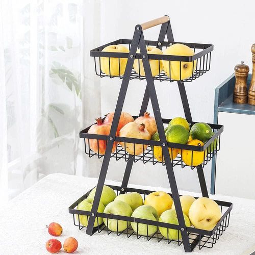 product_image_name-Generic-Three-tiered fruit rack, modern kitchen décor, suitable for storing vegetables, fruits, and snacks (black, square).-3