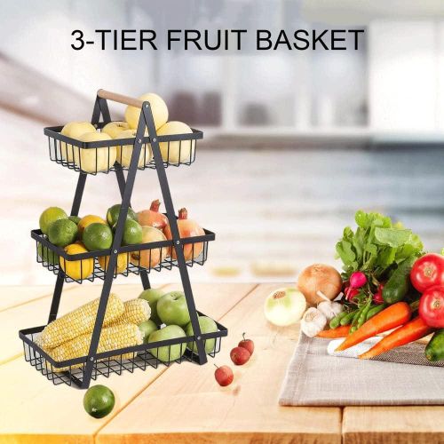 product_image_name-Generic-Three-tiered fruit rack, modern kitchen décor, suitable for storing vegetables, fruits, and snacks (black, square).-4