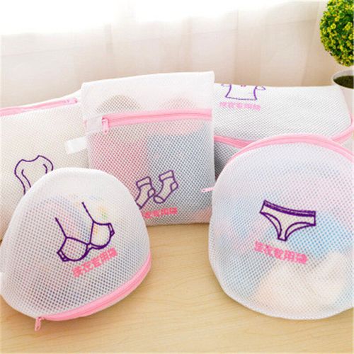 Shop Generic Zippered Mesh Laundry Wash Bags Foldable Delicates Lingerie Bra  Socks Underwear Washing Machine Clothes Protection Net Sock Wash Bags  Online