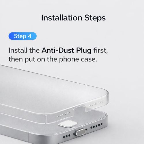 Generic  ( 1 PIECE )White Phone Charging Port Dust Plug – For Type-C - image 4