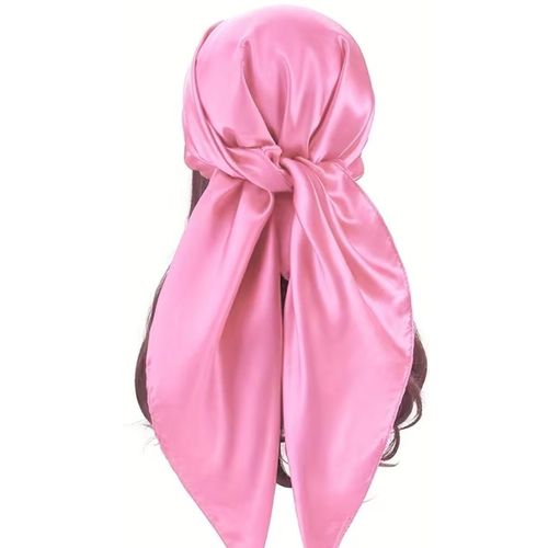 Fashion Assorted Satin Plain Coloured Scarf - image 3