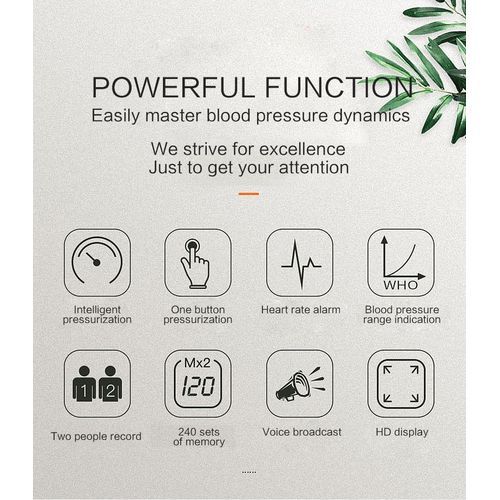 product_image_name-Generic-Blood Pressure Monitor Wrist Arm BP Monitors Heartbeat Health Monitors + usb battery - Black/White-13