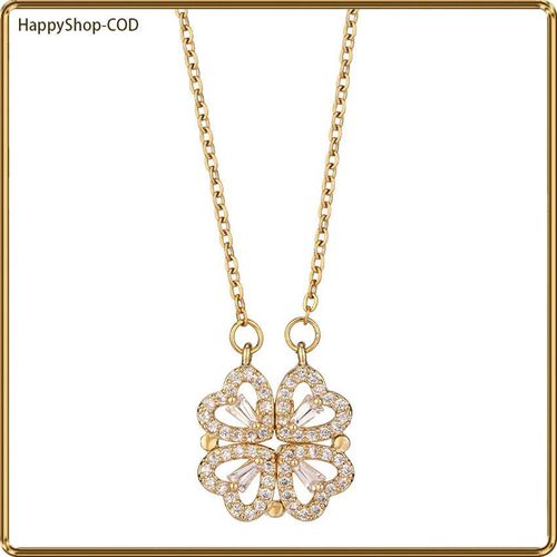 product_image_name-Fashion-Women's Transformable Heart Necklace & Bird Motif Earrings Set - Elegant Dual-Wear Jewelry-4