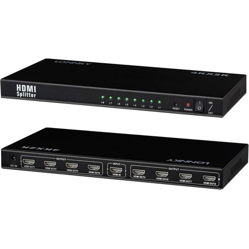 Lonno HDMI Splitter 1x8 Port Ultra 3D - Black