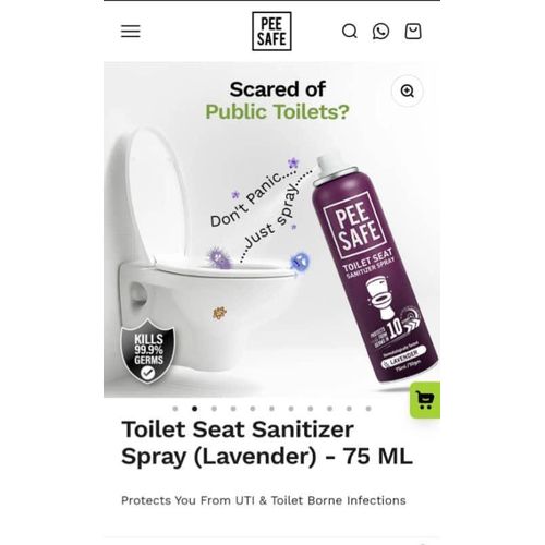 product_image_name-Generic-Pee Safe Toilet Seat Sanitizer Spray - 75ML-2