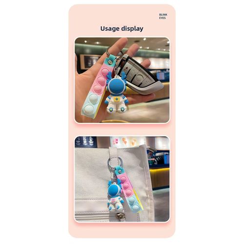 Generic 4 hooks + 4 key rings, astronaut key rings small hanging decorations - image 2