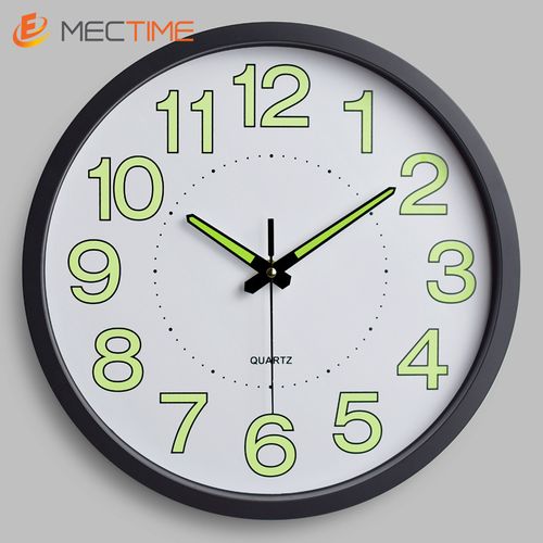 product_image_name-Generic-12 Inches Luminous Wall Clock Silent Quartz Clock - Black-4