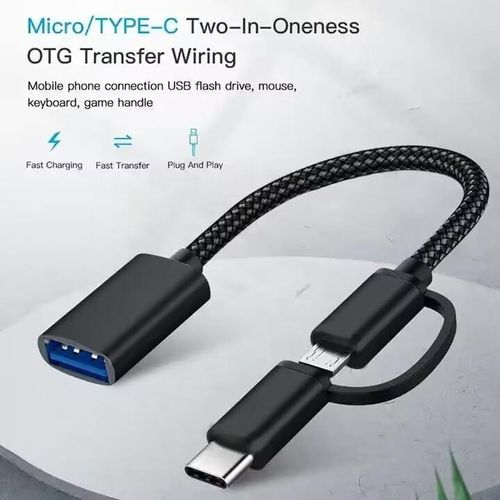 Other Type-C to USB-A OTG Adapter Cable (2-in-1 Micro USB & USB-C)