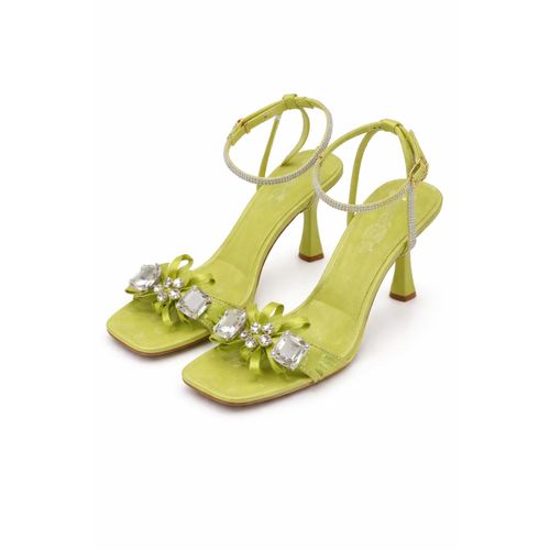Lilas Greenish crystal ladies heel