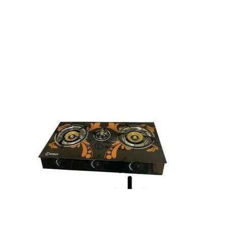 product_image_name-Generic-Three Unbreakable Glass Table Top Auto Gas Cooker 3 Burner - Black/  MULTICOLOURS-1