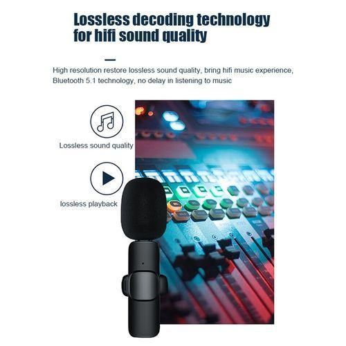 DRASURE 3.5mm Wireless Lavalier Lapel Microphone Omnidirectional Condenser Mic(2Microphone) - image 5