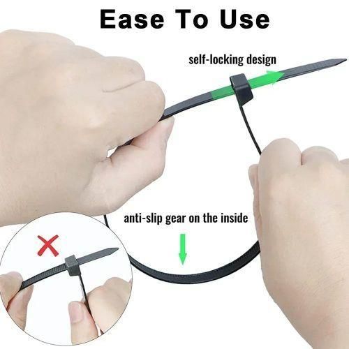 Generic Plastic Disposable Zip Ties / Cable Tie-100pcs - image 4