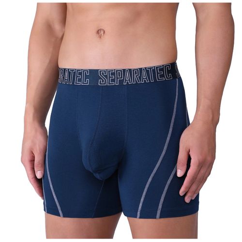 Shop Generic Separatec Men's Soft Bamboo Rayon Separate Pouch Underwear  Long Leg Boxer-Dark Blue Online