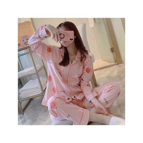 Shop Generic Women Pajamas Set Simple Printed Cute Sleepwear Casual  Homewear Female Pyjamas Womens Princess Elegant Soft Long Sleeve Plaid  Online