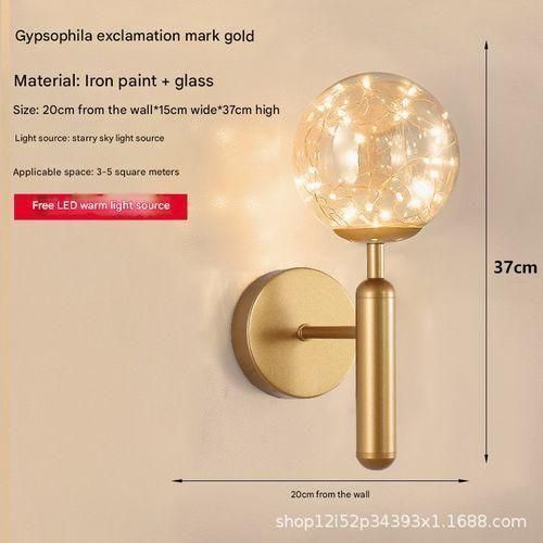 product_image_name-Generic-Luxury Gypsophila Wall Lamp with Exclamation Point Crystal Chandelier - Warm Light - Gold-3