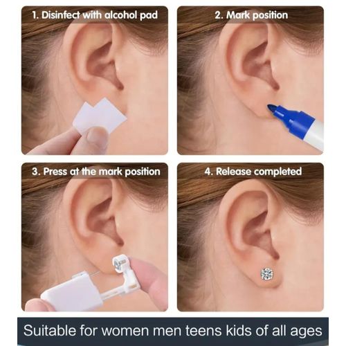 product_image_name-Generic-4pcs Disposable Ear Piercing Gun Kit with 12pcs Cubic Zirconia Stud Earrings – Safe & Easy Home/Salon Piercing Tool - White-3