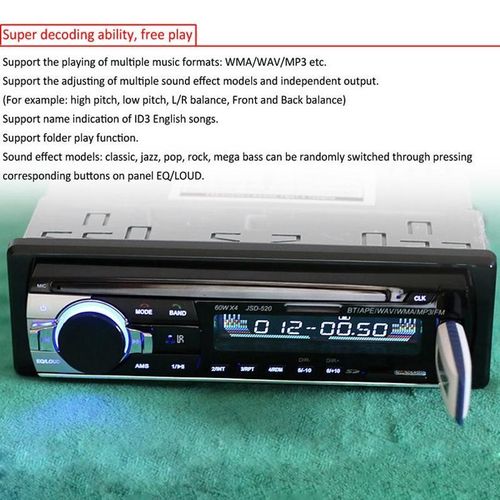 product_image_name-Generic-JSD-520 Car Stereo Radio MP3 Audio Player - Black-6