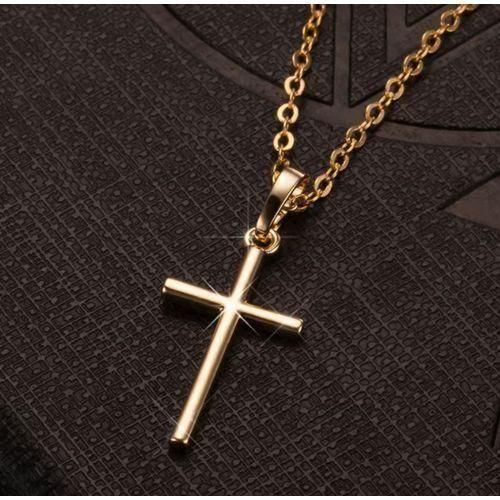 product_image_name-Fashion-WIFINIT Cuban Long Gold Chain With Jesus Cross Pendant-2