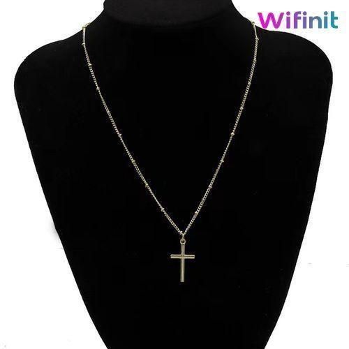 product_image_name-Fashion-WIFINIT Cuban Long Gold Chain With Jesus Cross Pendant-4