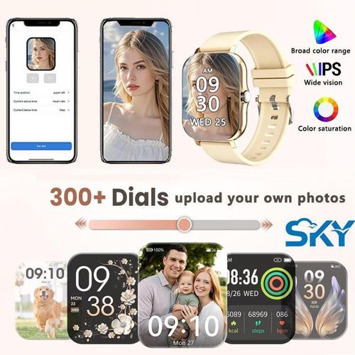 Generic Square Big‑Screen Smartwatch BT Calling, Health Monitor, Sports Wristwatch - image 7