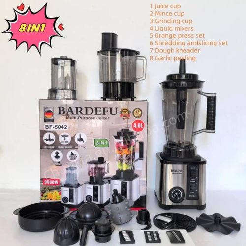 product_image_name-BARDEFU-8 In 1 Multi-Purpose Blender - 9500W - 4.0L - Silver and Black-1