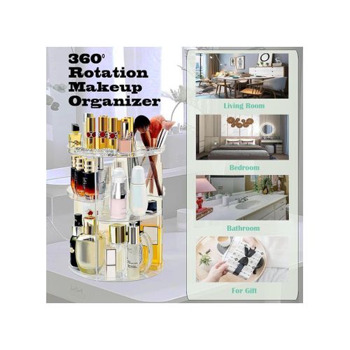 product_image_name-Generic-Rotating Makeup Organizer – Adjustable Multi-Layer Cosmetics Storage -D25.4 x H20.3)cm / (D10 x H8)inch-2