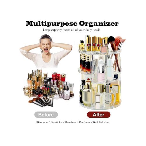 product_image_name-Generic-Rotating Makeup Organizer – Adjustable Multi-Layer Cosmetics Storage -D25.4 x H20.3)cm / (D10 x H8)inch-4