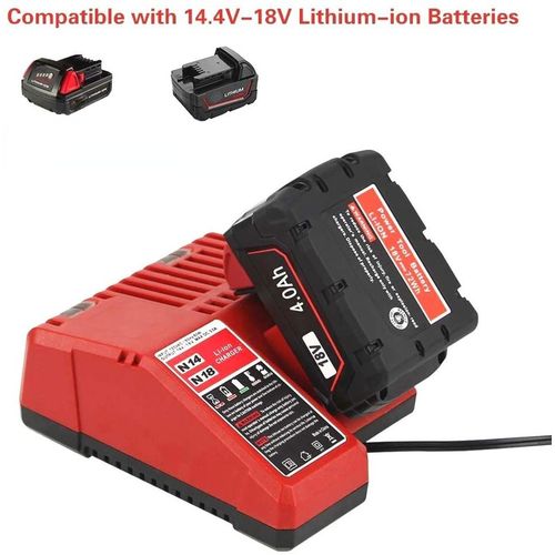 Shop Generic Eu Plug 18V Power Tool Lithium Battery Charger Replacement For  Milwaukee Online