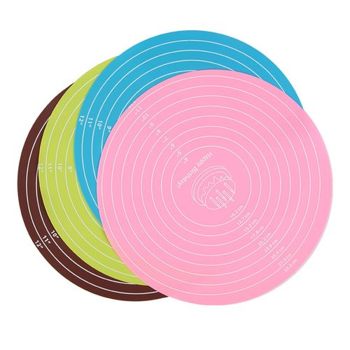 Cake Turntable Pat, Silicone Baking Mat, For Cake With Size, Non