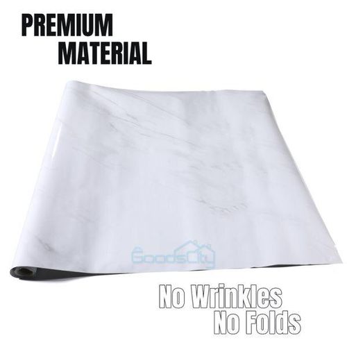 Generic White Marble Contact Paper Self Adhesive Peel Stick Wallpaper Kitchen Countertop - image 4