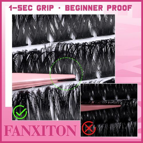 product_image_name-Generic-Cluster Lashes 168 pcs Wispy Lash Clusters D Natural Eyelashes Extensions 9-16mm Mix 30D+40D Individual Lashes with Lash Glue,Remover and Seal Tweezers Thin Band Eyelashes Cluster for DIY Lash Extensi-7